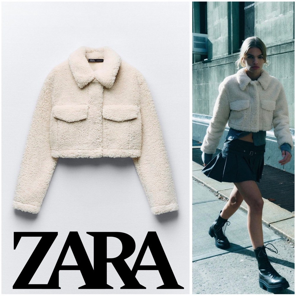 CROPPED FAUX SHEARLING JACKET BLOGGERES FAVORITE